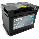 Aku 64Ah 640A 242x175x190mm Exide Premium EA640	